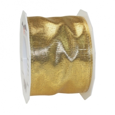 20 Meter Tischband, Schleifenband, Lausanne in Gold, 75 mm