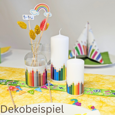 Dekobeispiel Tischdeko Paket Einschulung