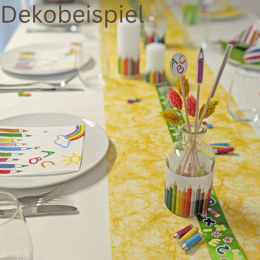 Dekobeispiel Tischdeko Paket Einschulung
