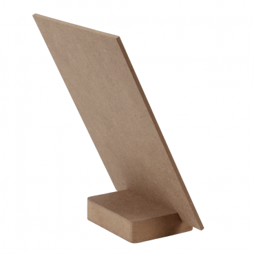 Tischkarte, Tafel zum Aufstellen, Holz natur, 15 cm