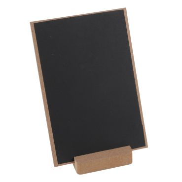 Tischkarte, Tafel zum Aufstellen, Holz natur, 15 cm