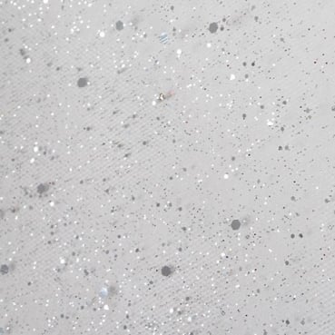 15 Meter Tischläufer Glimmer Tüll in Silber, 29 cm Tischläufer Glimmer Tüll in Silber.