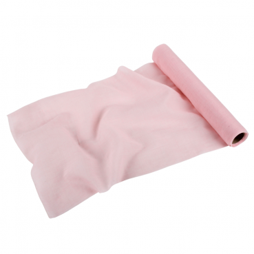 3 Meter Stoff Tischläufer, hauchzart in Zartrosa, 28 cm