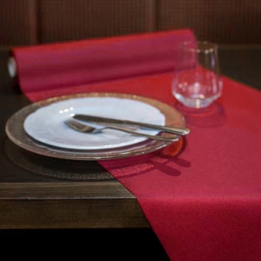 12 Meter Rolle Tafeldeko Premium Tischläufer in Bordeaux, 40 cm Breite