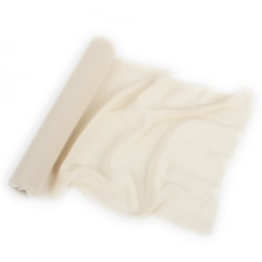 3 Meter Tischläufer, hauchdünn, in Creme, 35 cm 3 Meter Tischläufer, hauchdünn, in Creme, 35 cm.