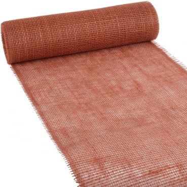 5 Meter Jute Tischläufer in Terracotta, 30 cm