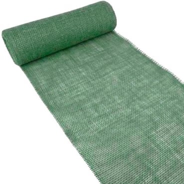5 Meter Jute Tischläufer in Waldgrün, 30 cm