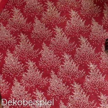 3 Meter Baumwoll Tischläufer Weihnachten, Tannenbaum in Rot, 28 cm 3 Meter Tischläufer Weihnachten Tannenbaum in Rot, 28 cm