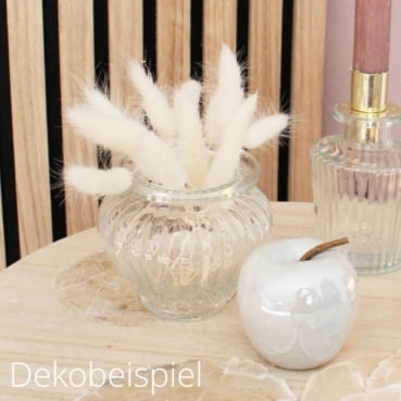 Glas Windlicht Angie, gestreift, 95 mm, Dekobeispiel