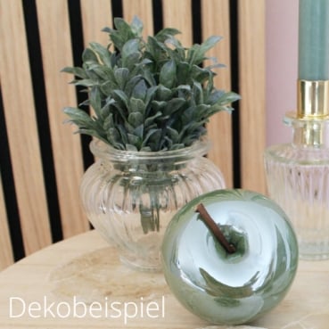 Glas Windlicht Angie, gestreift, 95 mm, Dekobeispiel