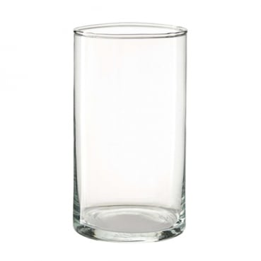 Glas Vase Zylinder, 10 x 20 cm