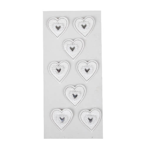 Design Sticker Herzen in Silber