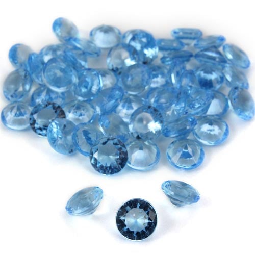 50 Deko Diamanten in Blau