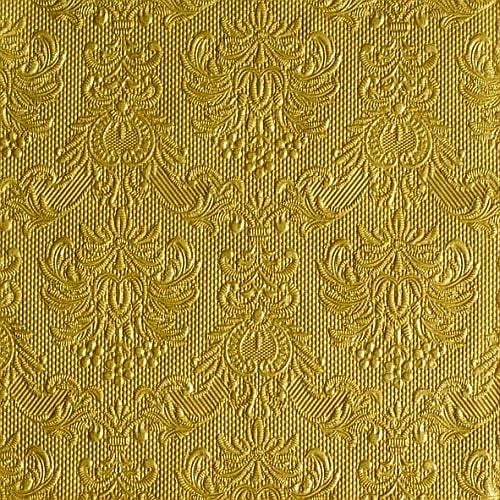 15er Pack Servietten Elegance gold, 33 x 33 cm.