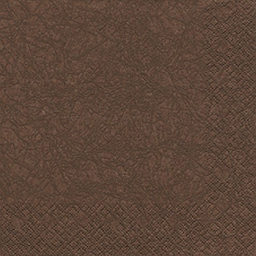 20er Pack Servietten Modern Colors in Braun, 33 x 33 cm.