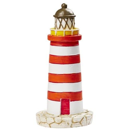 Leuchtturm in Rot/Weiß, 75 mm