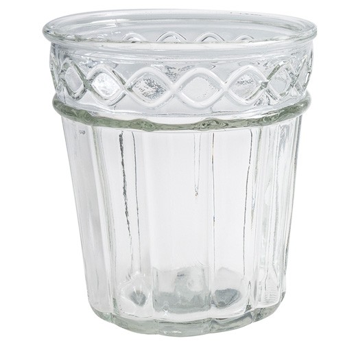 Glas Vase Vintage für Kerzen und Blumen 15 cm, Nr. 2