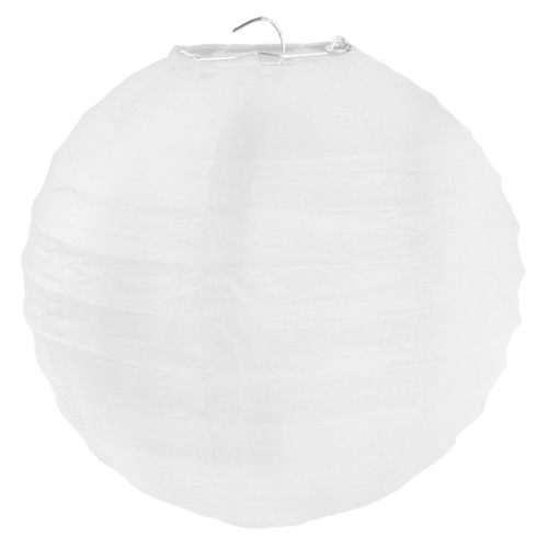 2 Papier Lampions in Weiß, 30 cm