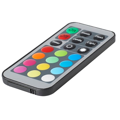 12er Set Duni LED Kerzen multicolour, Fernbedienung und Ladestation
