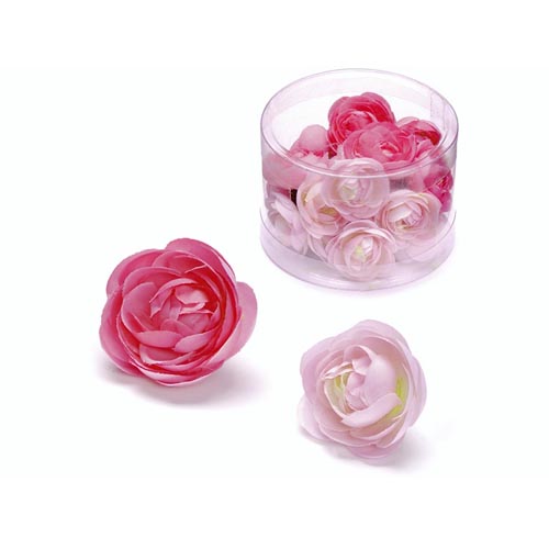 20er Pack Ranunkelblüten als Streudeko in Rosa/Pink