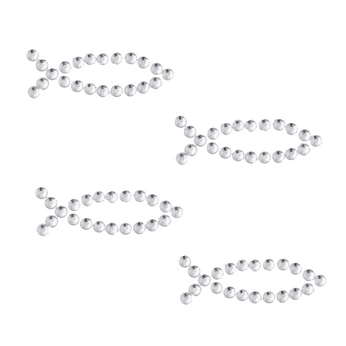 Konturen Sticker kleine Fische in Strass Optik.