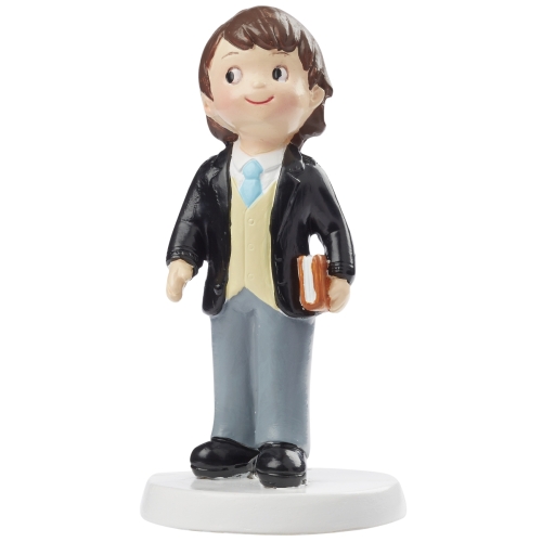 Dekofigur, Tortenfigur Kommunion, Konfirmation Junge, modern, 85 mm.