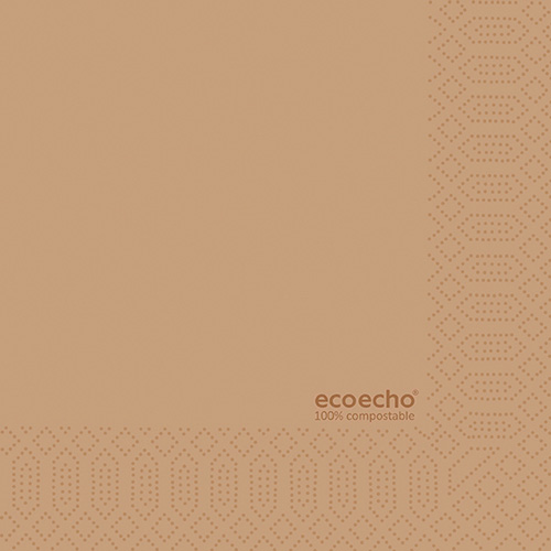 Duni ecoecho® Zelltuch Servietten, 100 % kompostierbar, 3-lagig, 33 x 33 cm - aus dem Duni ecoecho® Sortiment setzen Sie ein Zeichen in Sachen Nachhaltigkeit, höchster Qualität und Stil.