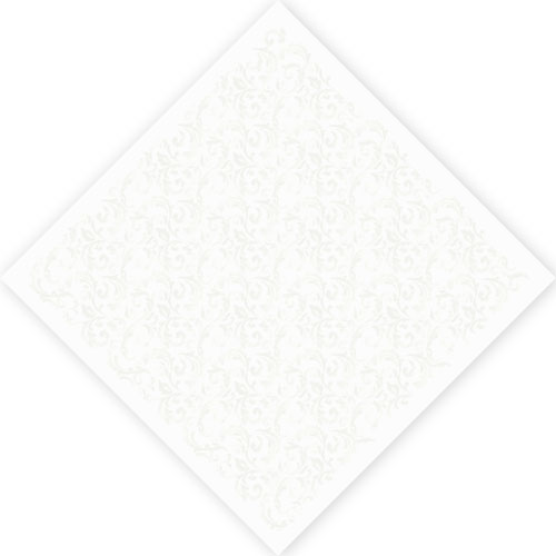 Duni Dunicel Mitteldecken Saphira in Weiß - mit hellgrauen Ornamenten. Erhältlich bei Tafeldeko.de!
