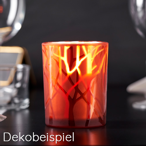 Dekobeispiel - Duni Kerzenhalter Shimmer in Rust, spülmaschinengeeignet, 10 cm
