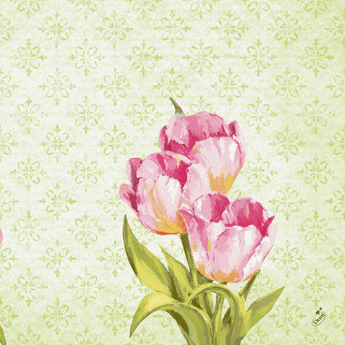 Duni Klassik Servietten Love Tulips, 40 x 40 cm