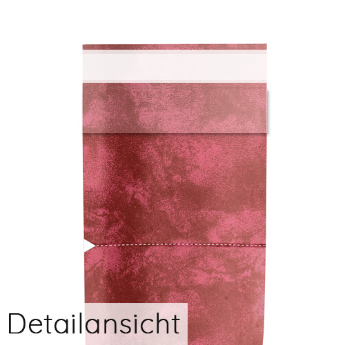Detailansicht - Duni Hygiene Bestecktasche Sacchetto mit Klebeverschluß in Bordeaux, 8,5 x 25 cm