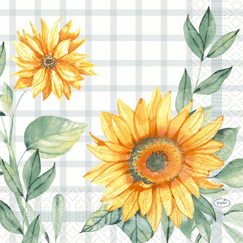 Duni Zelltuch Servietten Sunflower Day, 33 x 33 cm