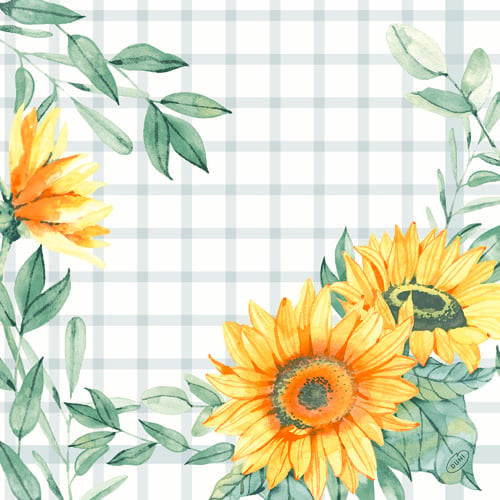 Duni Dunisoft Servietten Sunflower Day, 40 x 40 cm