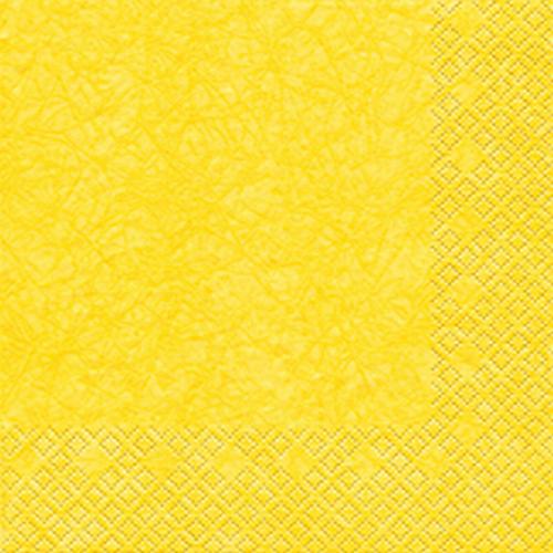 20er Pack Servietten Modern Colors Gelb, 33 x 33 cm.