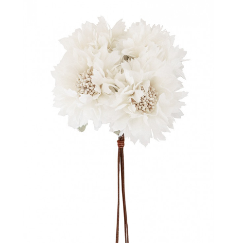 4er Bund Deko Blumen in Weiß, 26 cm.