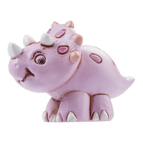 Miniatur Dekofigur Dinosaurier, Triceratops in Lila, 40 mm, 35 mm.