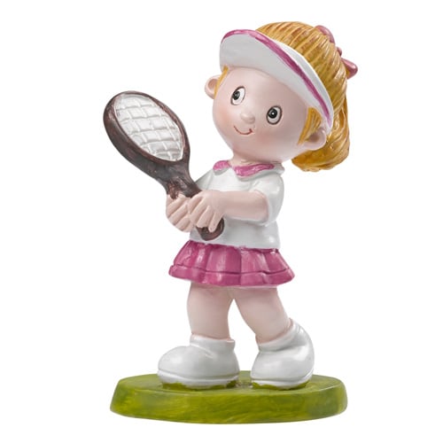 Dekofigur, Tortenfigur Tennis Mädchen, 85 mm.