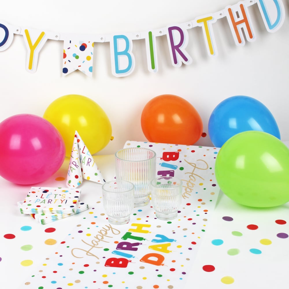 56-teiliges Tischdeko Paket Geburtstag