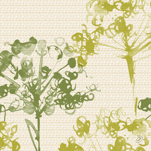 Duni Bio Dunisoft Servietten Green Umbles, 40 x 40 cm.
