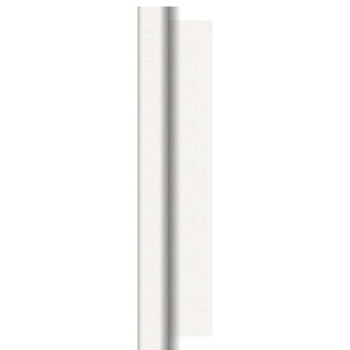 40 Meter Dunisilk abwischbare Tischdeckenrolle Linnea in Weiß - ideal für schmale Tische geeignet. Jetzt bei Tafeldeko!