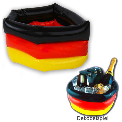 Getränkekühler Deutschlandfahne, Fußball, aufblasbar, 40 cm.