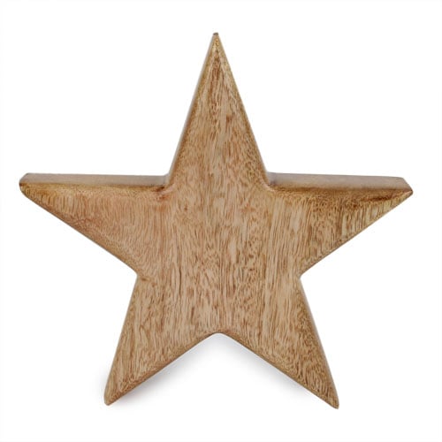 Großer Holz Stern, Weihnachten, 18 cm.