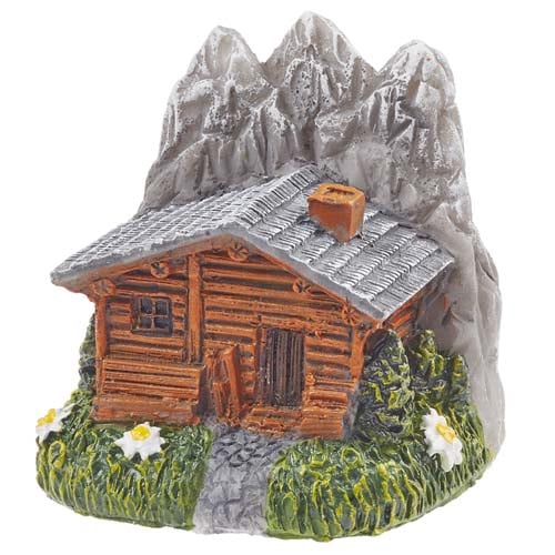 Miniatur Deko Berghütte, Wandern, Bergsteigen, 38 mm.