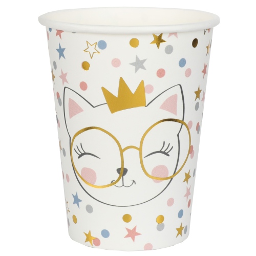 10er Pack Becher Katzenparty, zweiseitig.