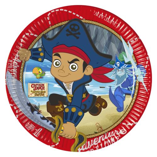 8 Teller Captain Jake und die Nimmerland Piraten, 23 cm.