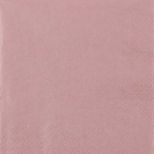 20er Pack Servietten Modern Colors in Altrosa mit Glanzeffekt, 33 x 33 cm.