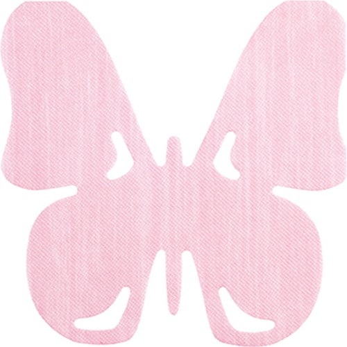 12er Pack Airlaid Servietten für Besteck, Schmetterling in Rosa, 20 x 20 cm