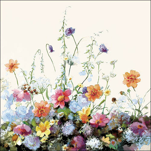 20er Pack Servietten Sommer Wildblumen, 33 x 33 cm.