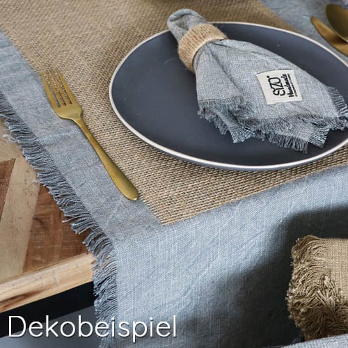 4 Baumwoll Servietten, Sizo® Handmade, stonewashed, in Grau, 36 x 36 cm