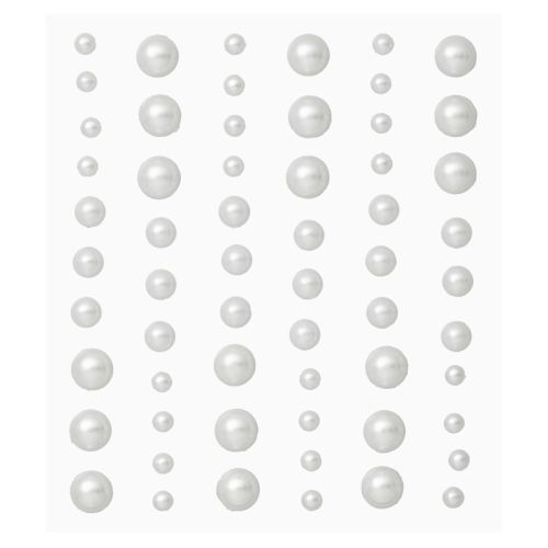 Sticker Perlen in Weiß, 4, 6 und 8 mm
